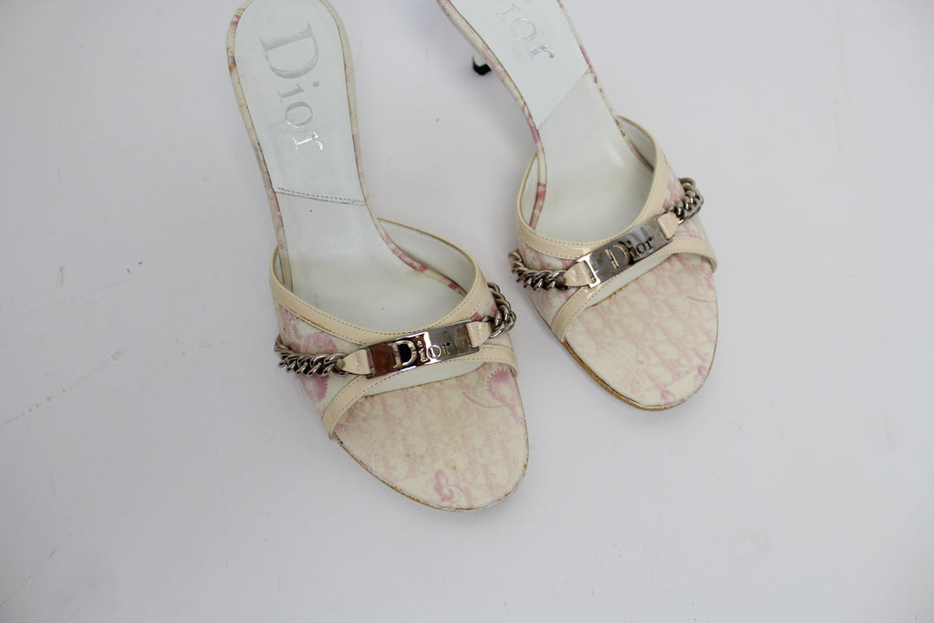 Christian Dior Girly Cherry Blossom Mule Heels 38
