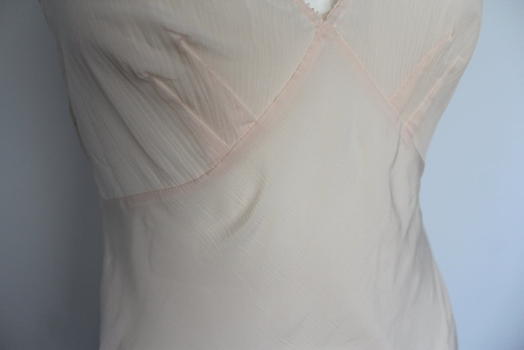 Louis Vuitton Pink Silk & Lace Monogram Cami Top 38
