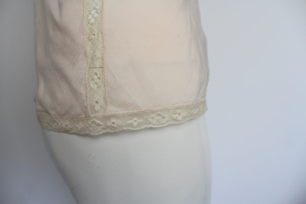 Louis Vuitton Pink Silk & Lace Monogram Cami Top 38