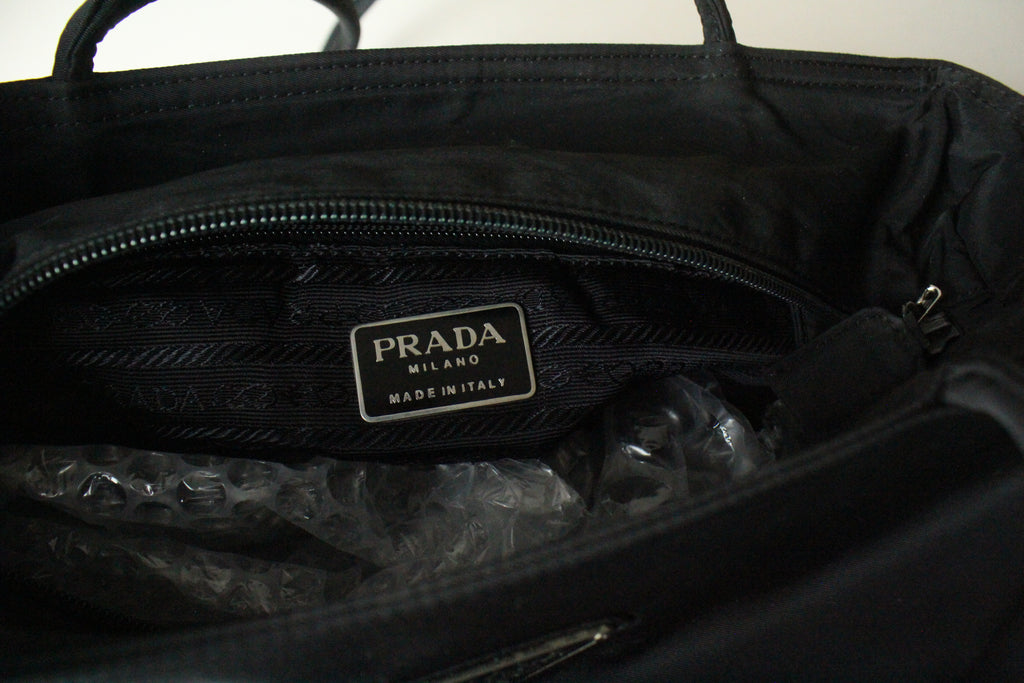 Prada Tessuto Nylon Tote Bag in Classic Black