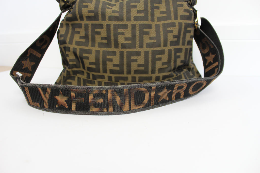 Fendi Zucca Logo Canvas Two Way Bag