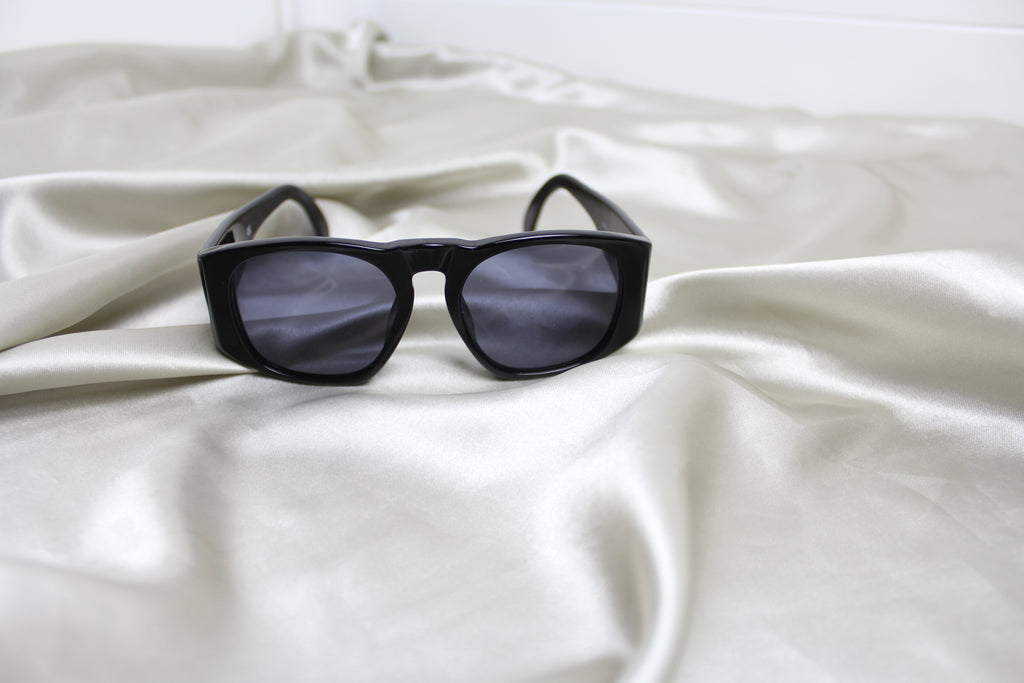 Chanel Black Quilted Logo Sunglasses