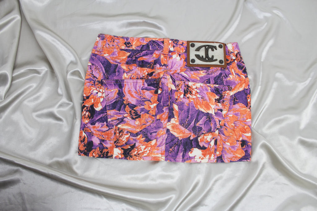 Just Cavalli Bright Floral Mini Skirt Size 40