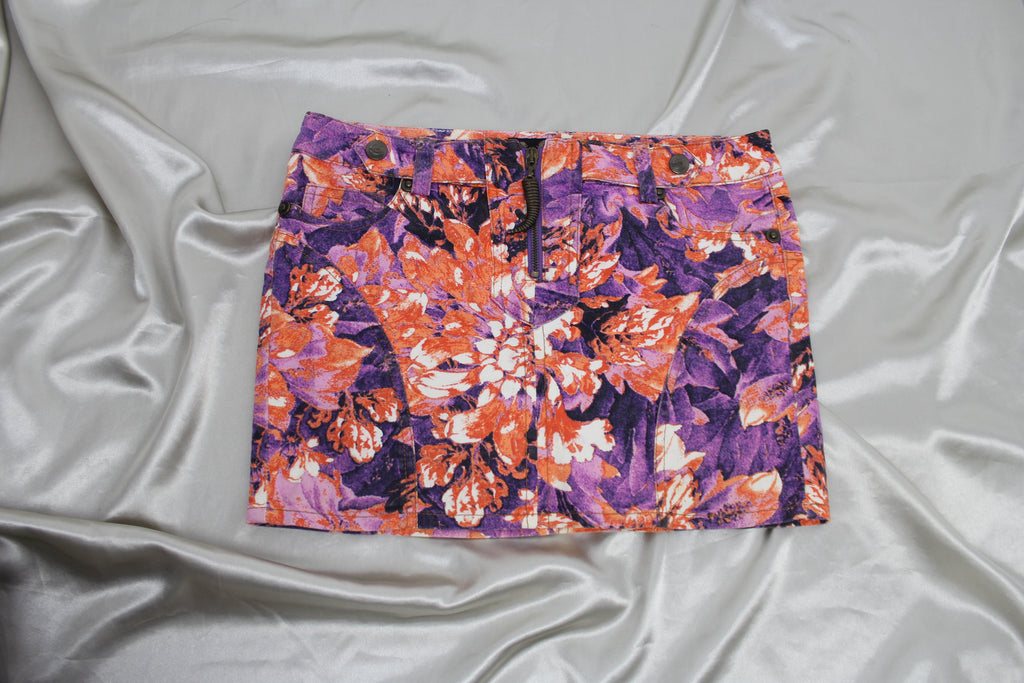 Just Cavalli Bright Floral Mini Skirt Size 40