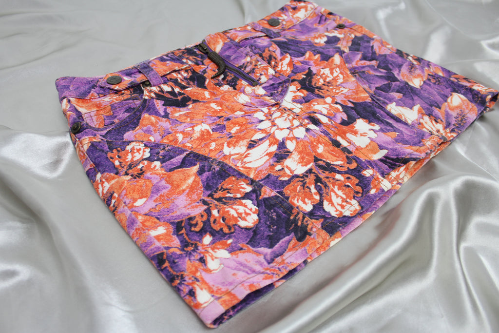 Just Cavalli Bright Floral Mini Skirt Size 40