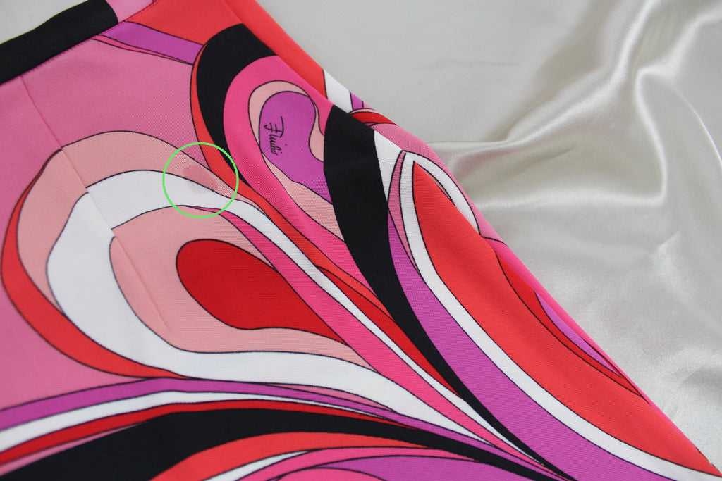 Emilio Pucci Pink and Red Pattern Midi Skirt - S