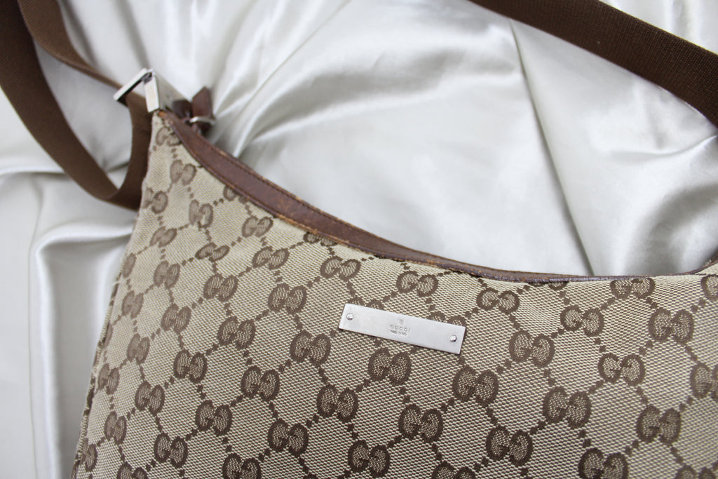 Gucci Logo Monogram Canvas Shoulder Bag