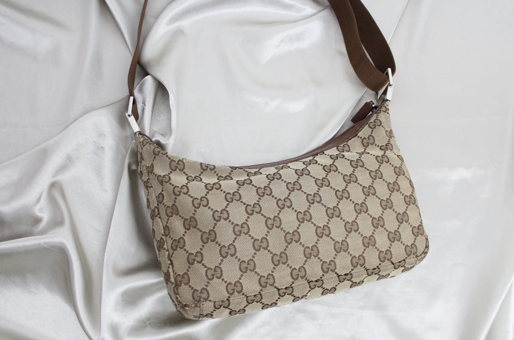 Gucci Logo Monogram Canvas Shoulder Bag