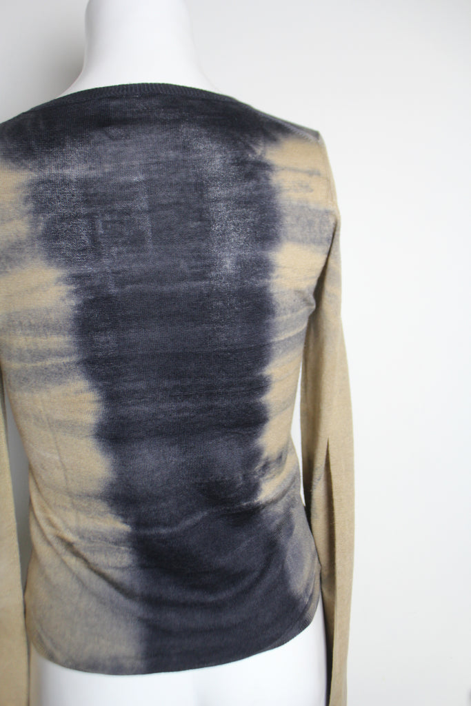 Prada Tie Dye Long Sleeve Sweater Top EU 38