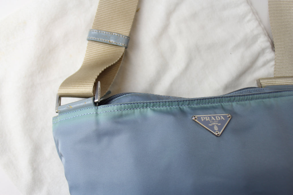 Prada Nylon Cross-body Shoulder Bag in Baby Blue