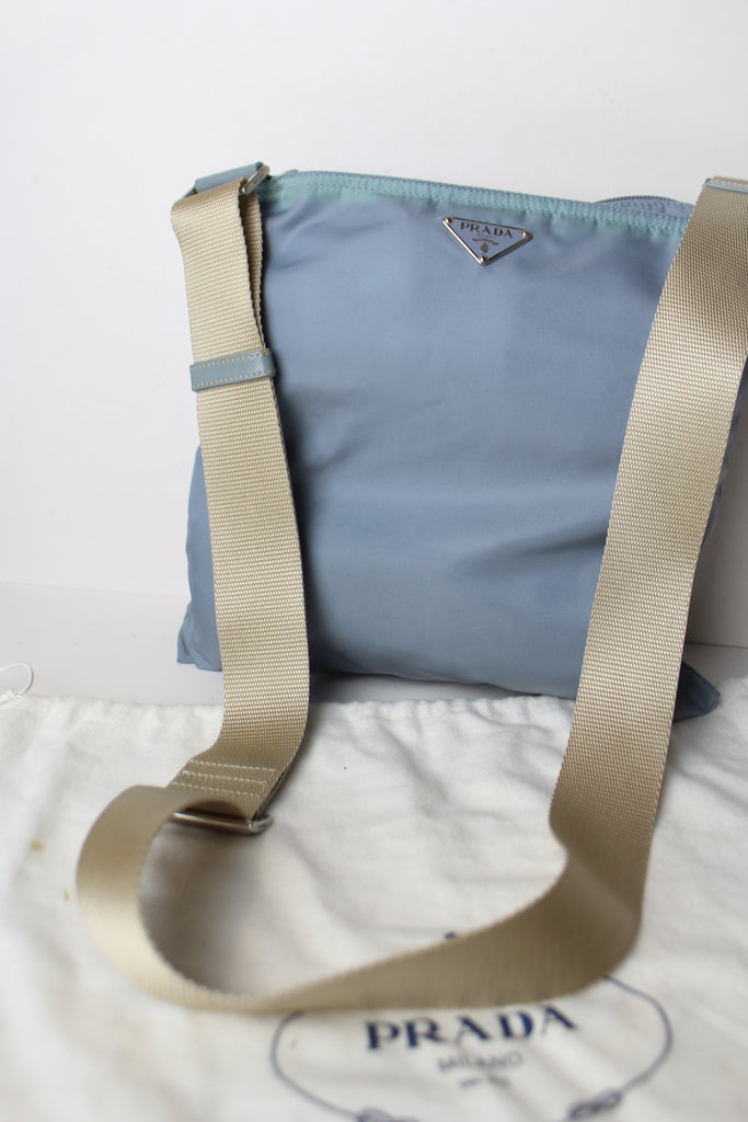 Prada Nylon Cross-body Shoulder Bag in Baby Blue