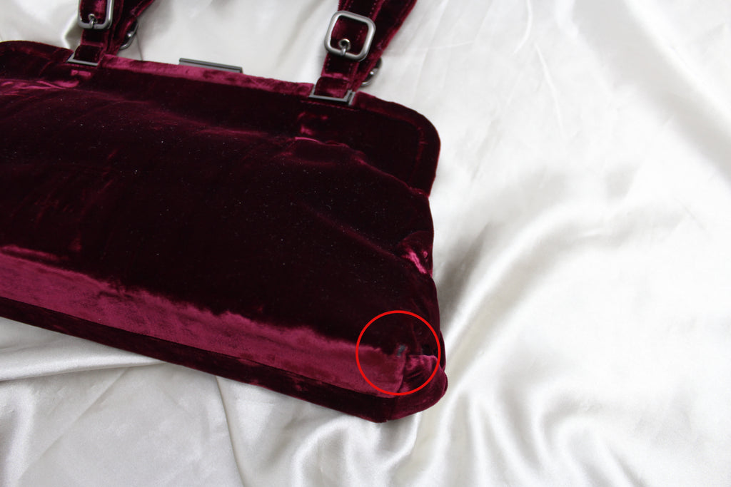 Prada 90's Red Velvet Handbag