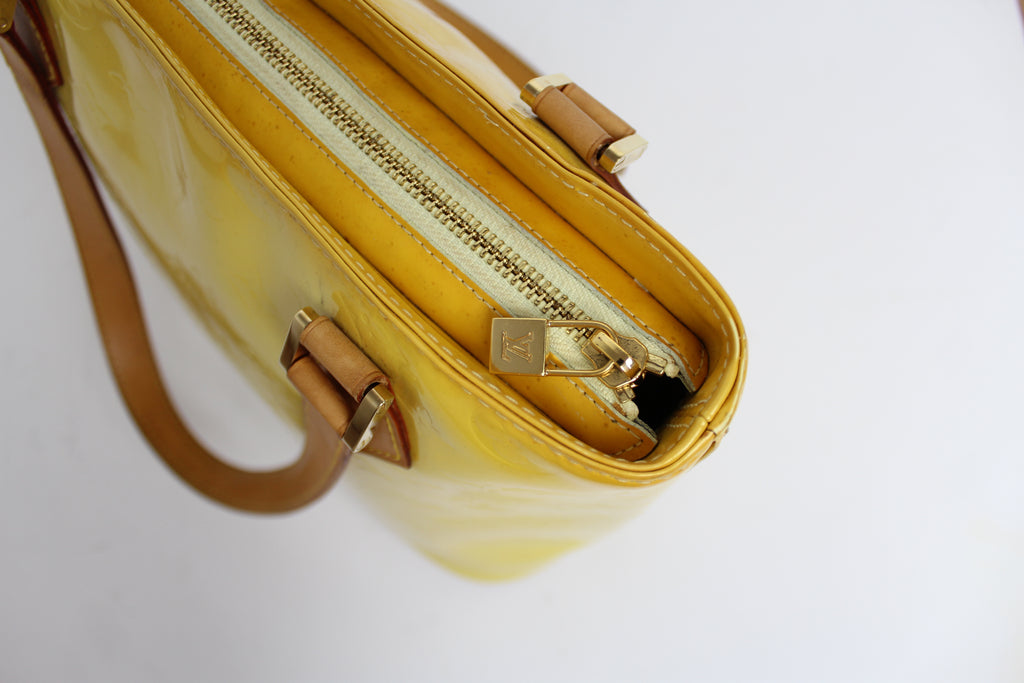 Louis Vuitton Houston Vernis Leather Tote Yellow - Luxury Helsinki