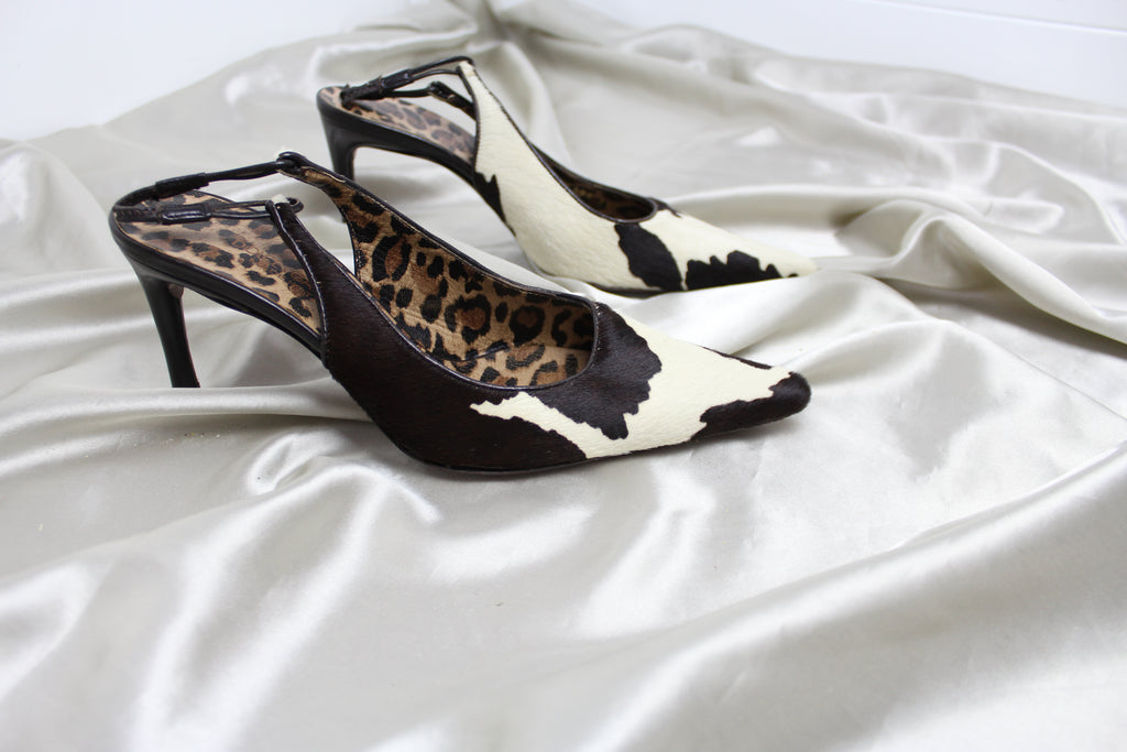 Dolce & Gabbana Cow Print Kitten Heels EU 35-36