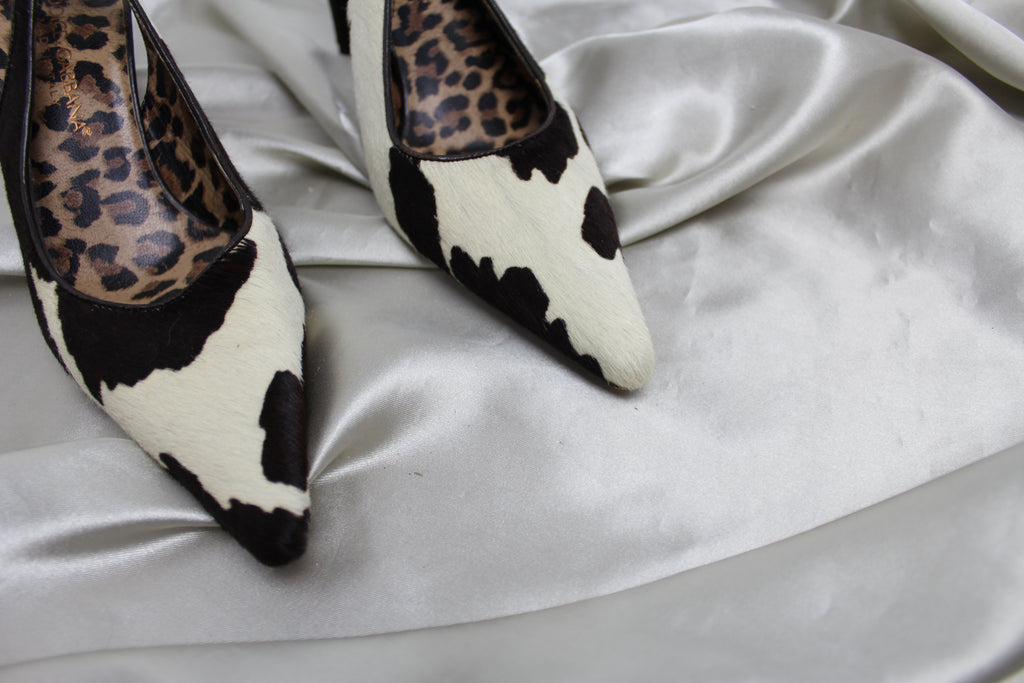 Dolce & Gabbana Cow Print Kitten Heels EU 35-36