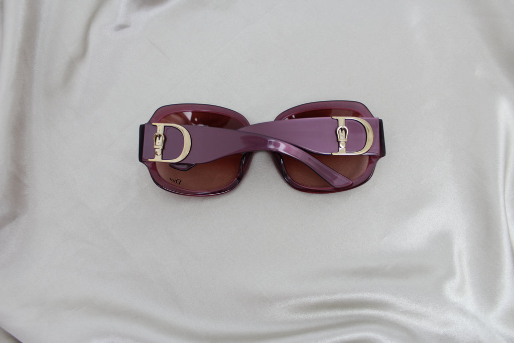 Christian Dior Purple 'Cottage' Oversized Sunglasses