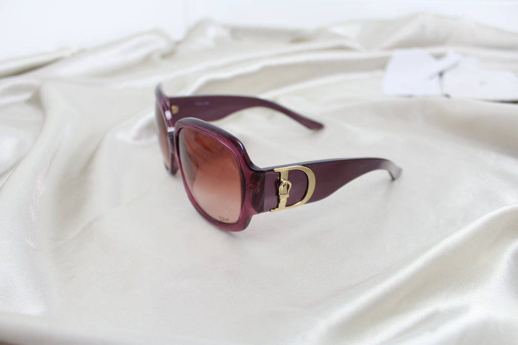 Christian Dior Purple 'Cottage' Oversized Sunglasses