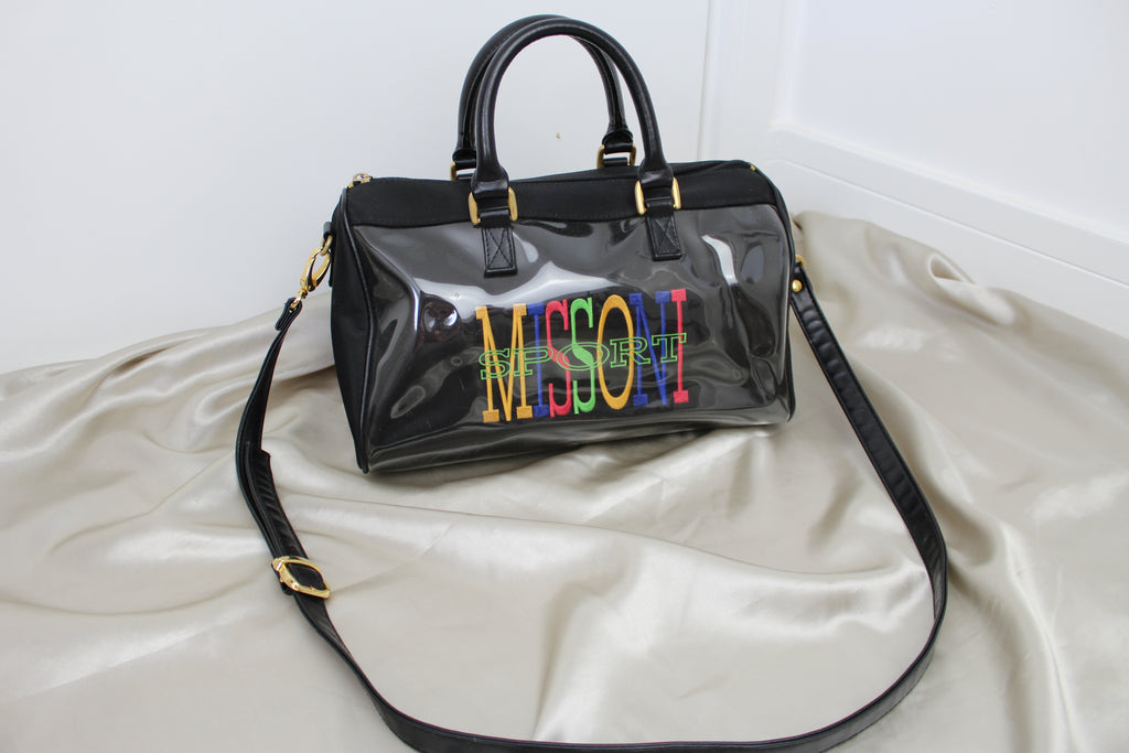 Missoni Sport Rainbow Black Bowling Bag