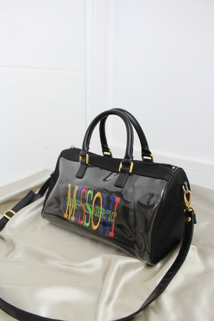 Missoni Sport Rainbow Black Bowling Bag