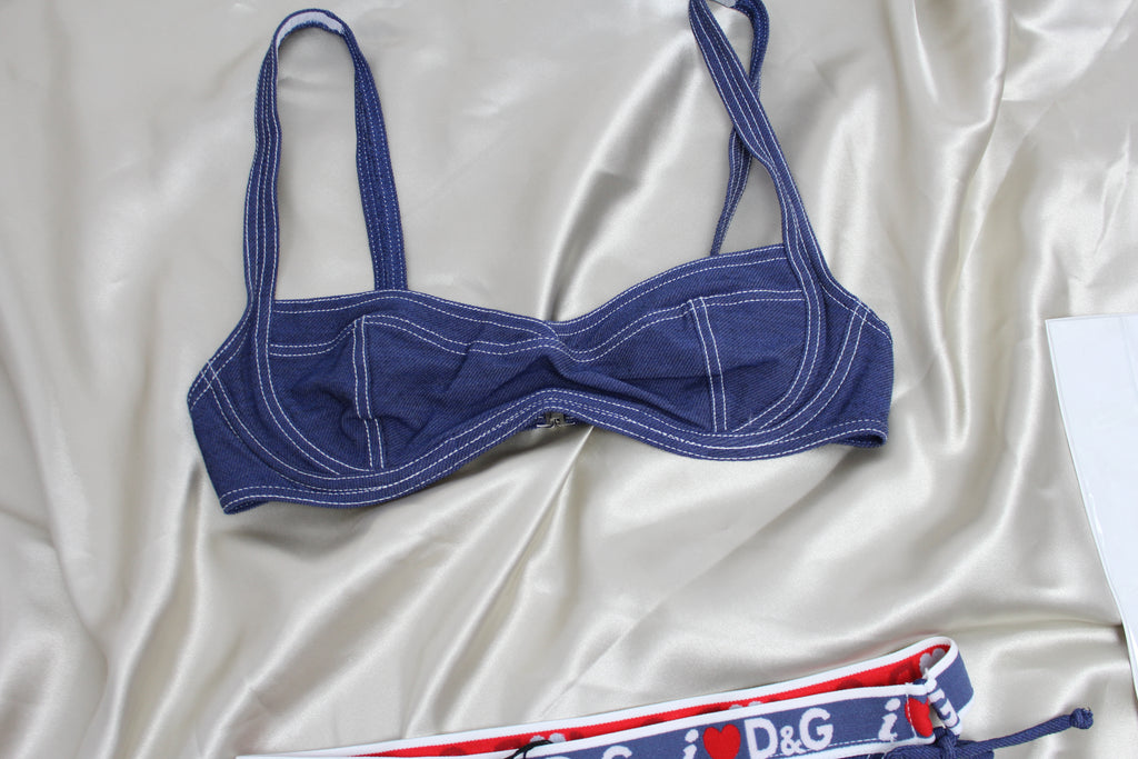 Dolce & Gabbana Denim Look Bikini NEW XS