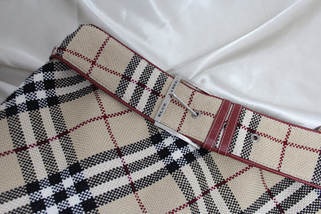 Burberry Nova Check Buckle Mini Skirt EU 36