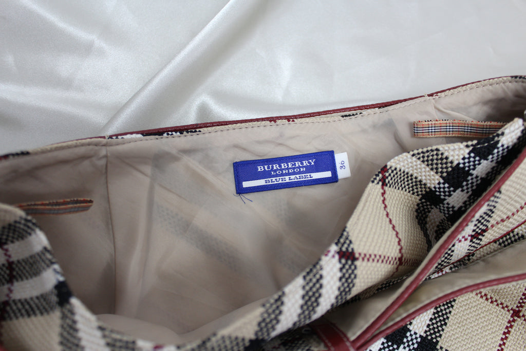 Burberry Nova Check Buckle Mini Skirt EU 36