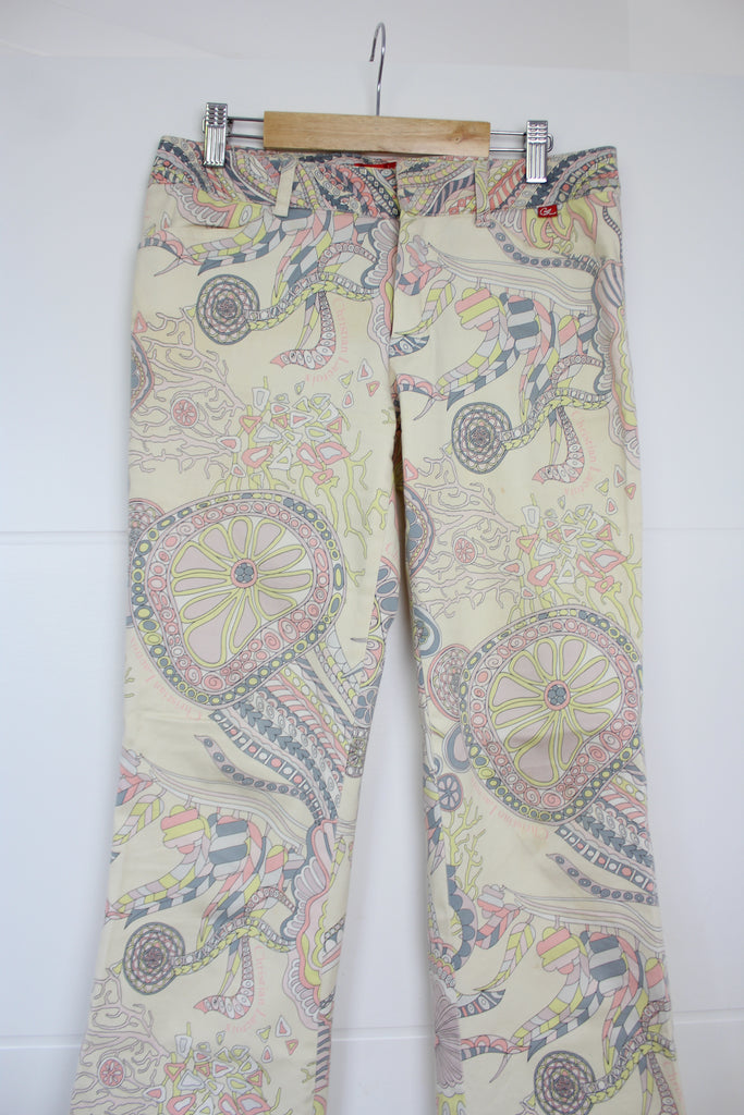 Christian Lacroix Sea Pattern Straight Leg Trousers