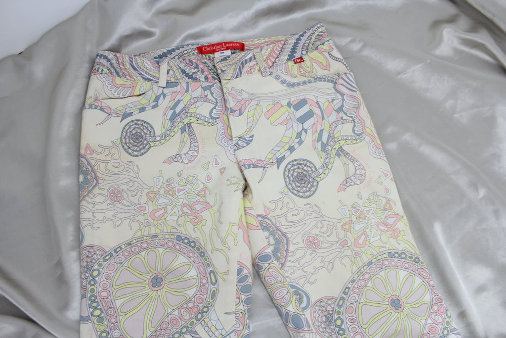 Christian Lacroix Sea Pattern Straight Leg Trousers