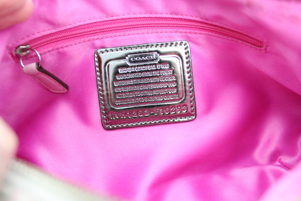 Coach Poppy Pink Monogram Shoulder Bag