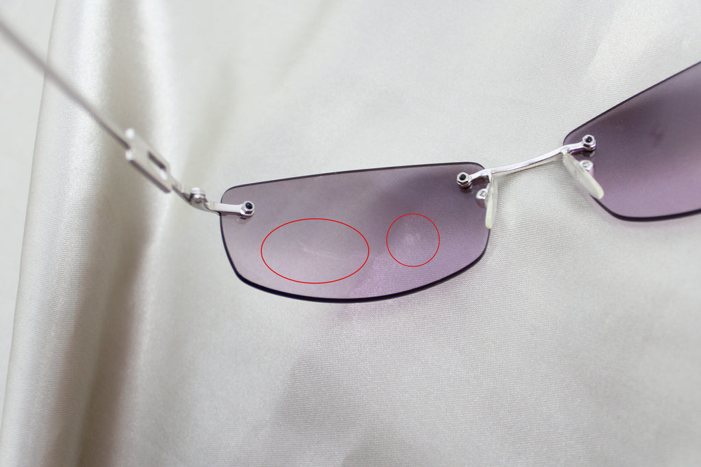 Gucci Purple Rimless Rhinestone Sunglasses