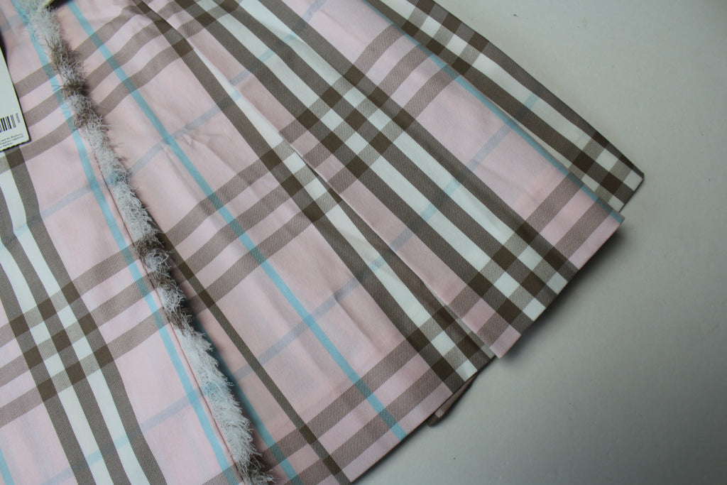 Burberry London Pink Check Wrap Skirt UK 8-10