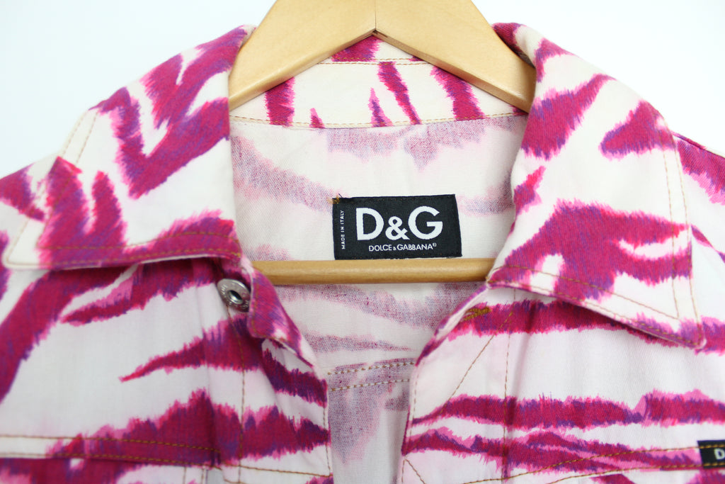 Dolce & Gabbana Pink Zebra Print Jacket