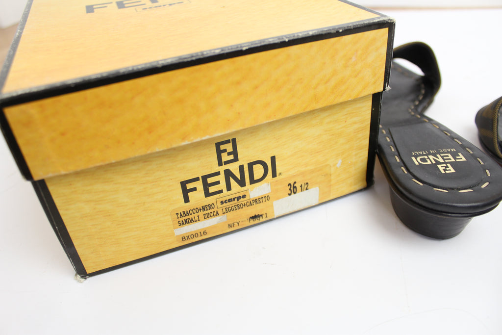 Fendi Zucca Logo Sandal Mules EU 36.5