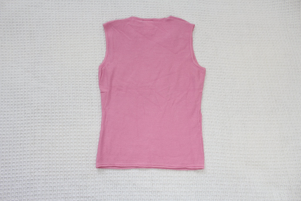 Christian Lacroix Pink Cut Out Tank Top - S
