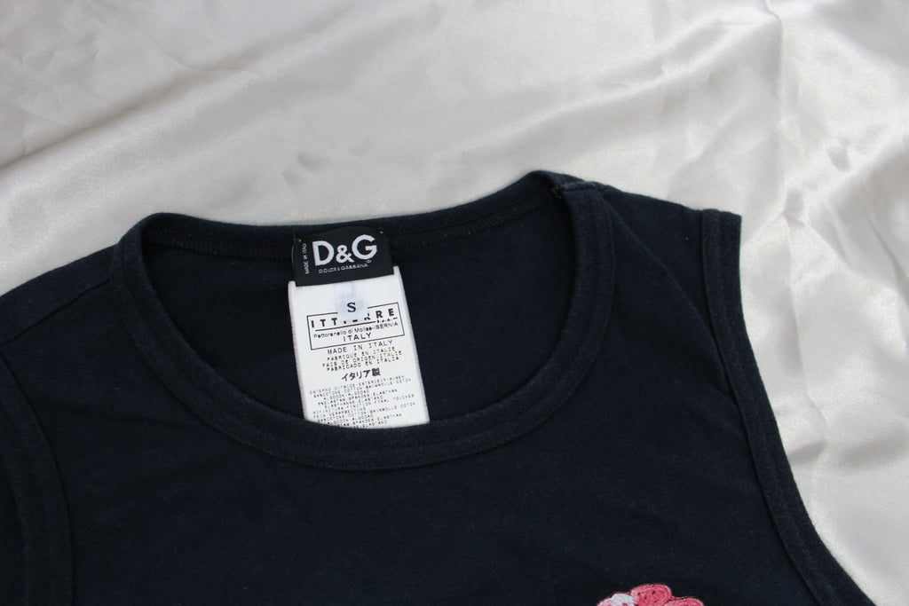 Dolce & Gabbana Floral Embroidered Tank Top Small