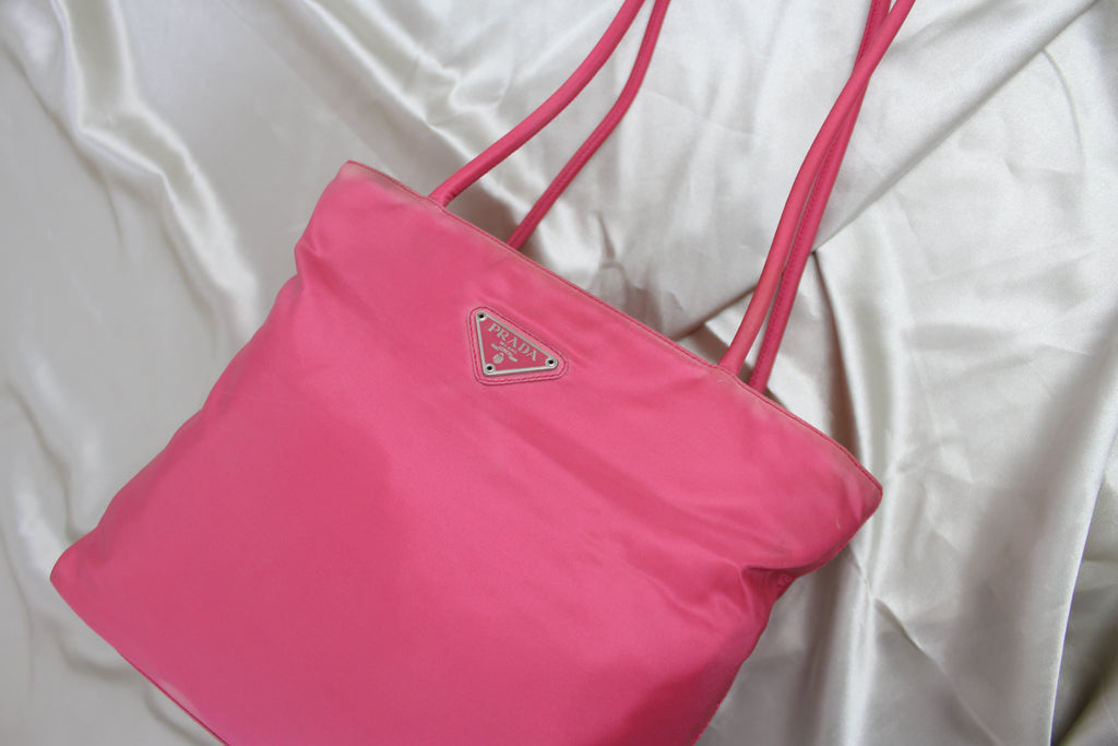 Prada Bright Pink Nylon Tessuto Tote Bag