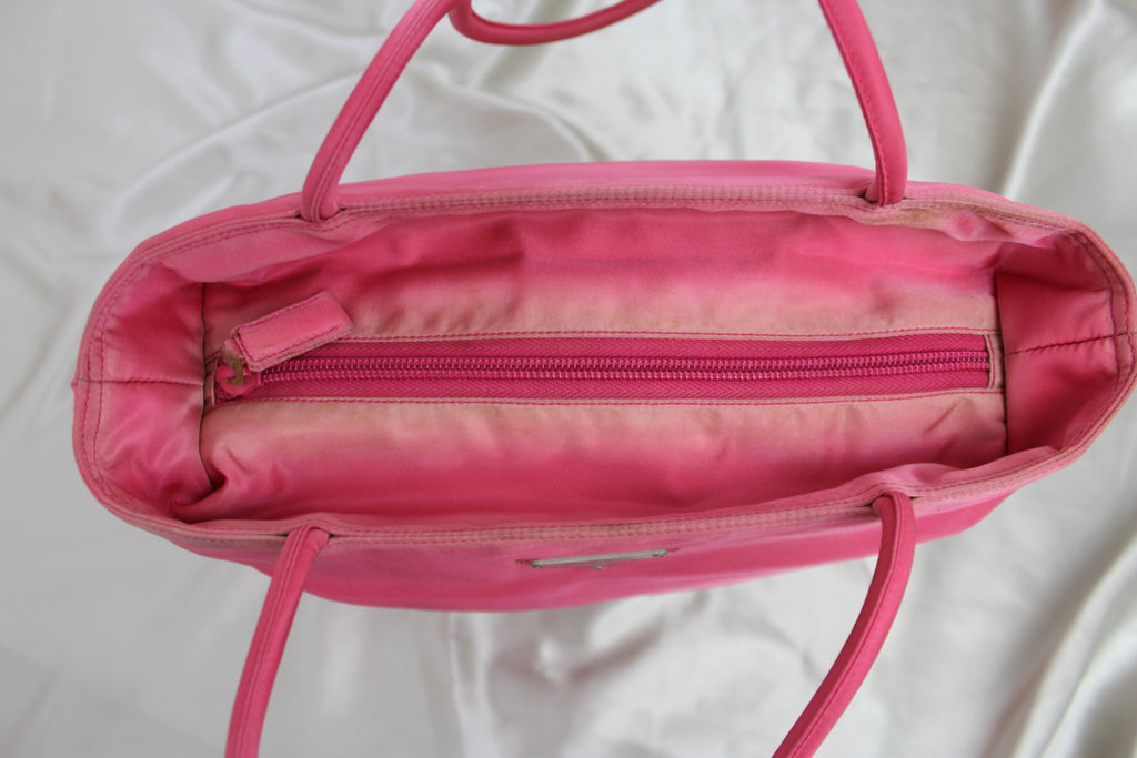 Prada Bright Pink Nylon Tessuto Tote Bag