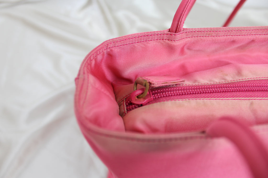 Prada Bright Pink Nylon Tessuto Tote Bag