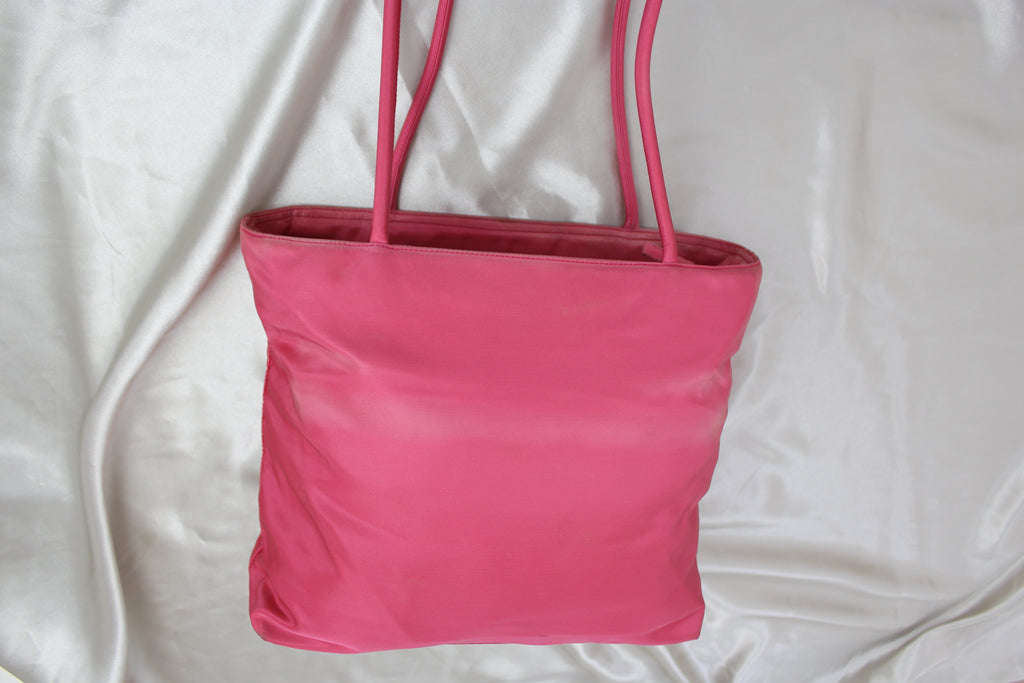 Prada Bright Pink Nylon Tessuto Tote Bag