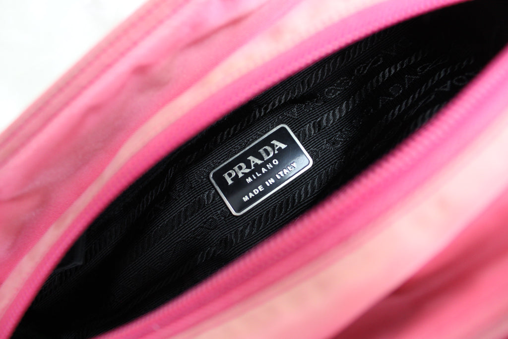 Prada Bright Pink Nylon Tessuto Tote Bag