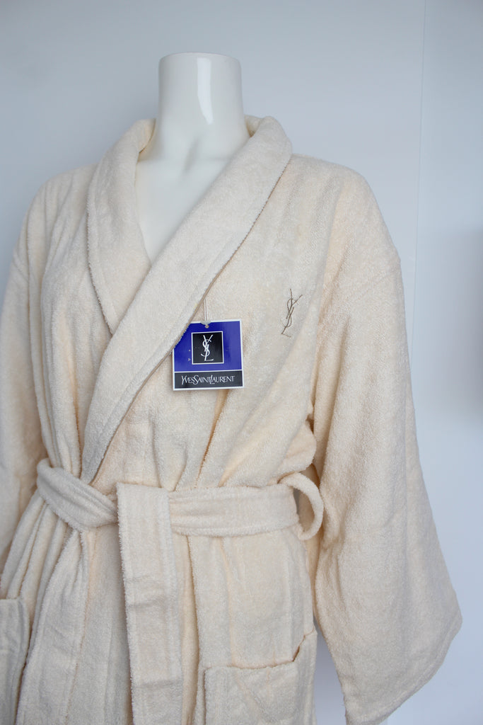 YSL Logo Cream Robe NEW - Large