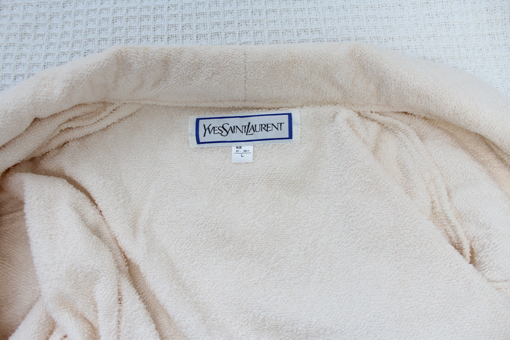 YSL Logo Cream Robe NEW - Large