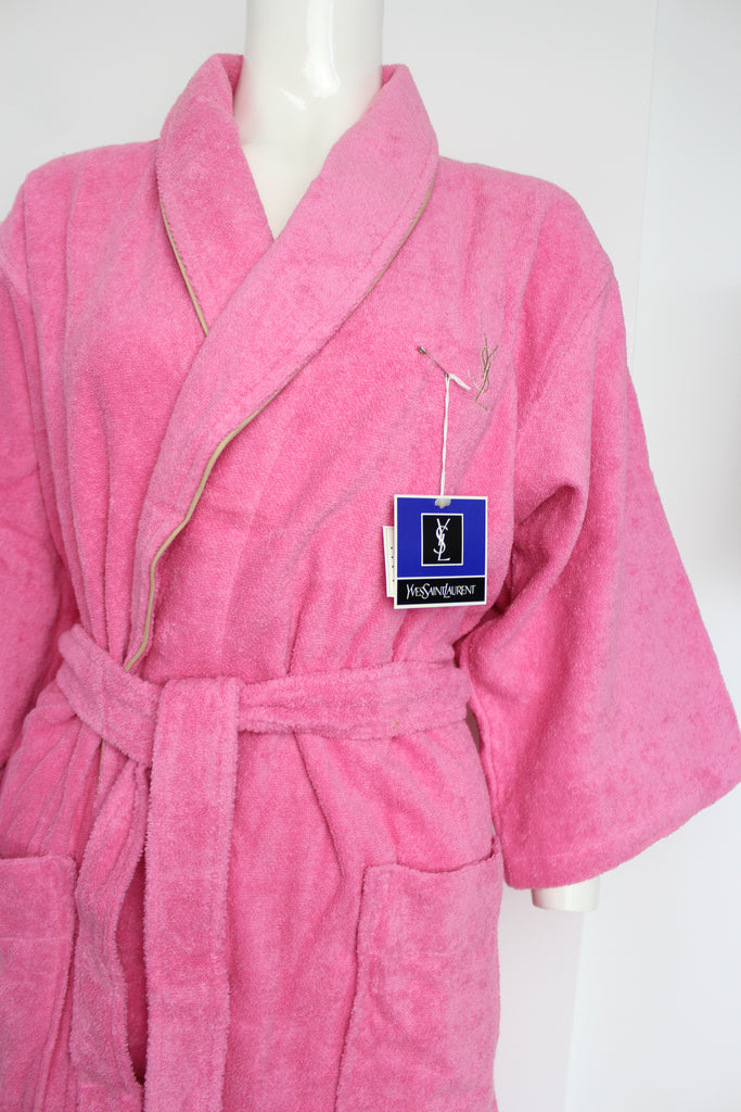 YSL Logo Pink Robe NEW - Medium