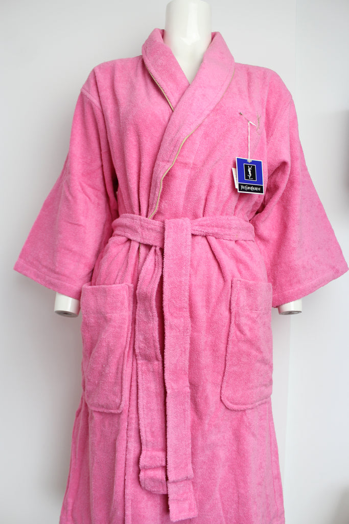 YSL Logo Pink Robe NEW - Medium