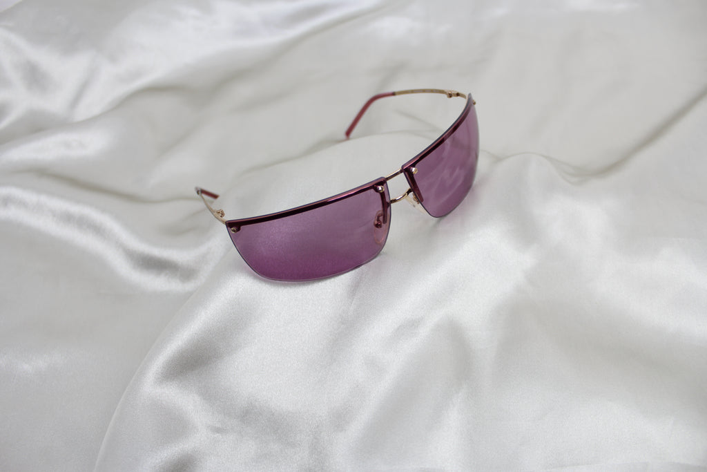 Gucci GG 2653/S Purple and Gold Rimless Sunglasses