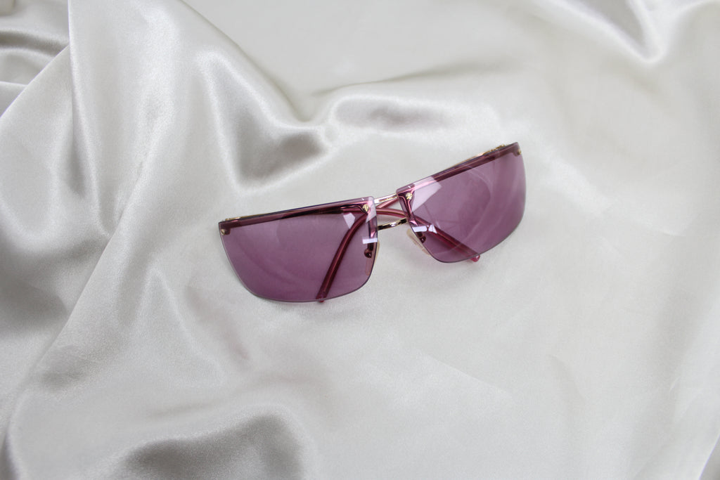 Gucci GG 2653/S Purple and Gold Rimless Sunglasses