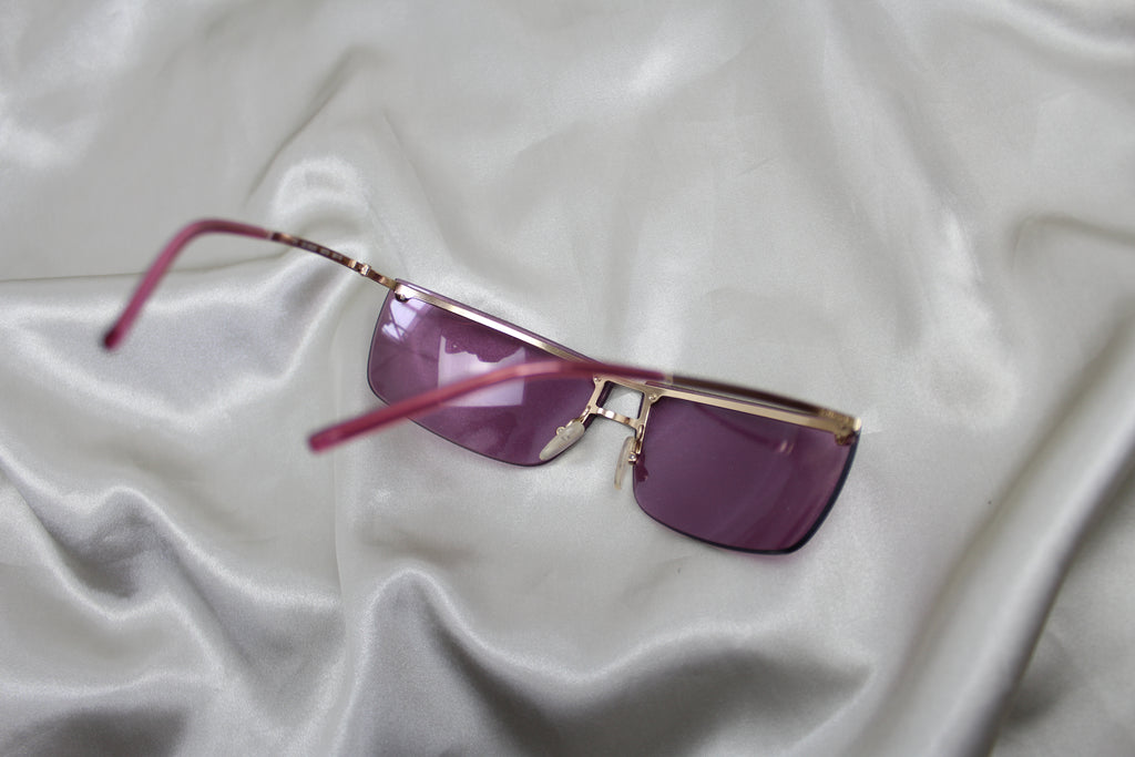 Gucci GG 2653/S Purple and Gold Rimless Sunglasses