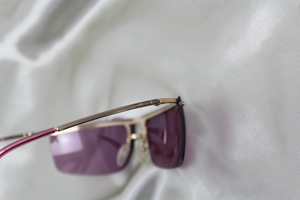 Gucci GG 2653/S Purple and Gold Rimless Sunglasses