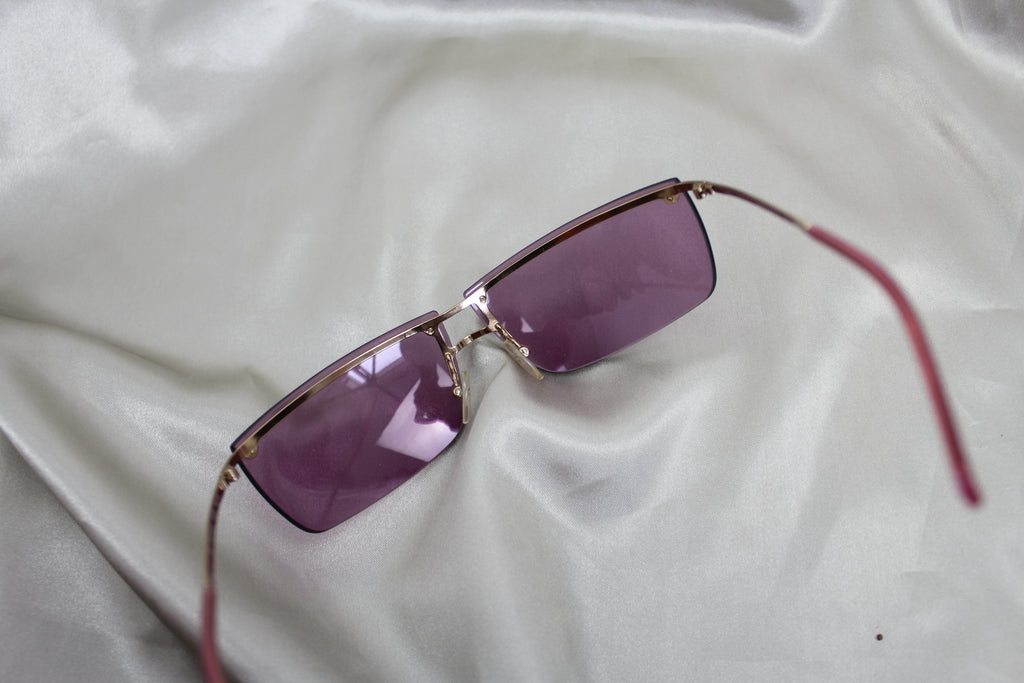 Gucci GG 2653/S Purple and Gold Rimless Sunglasses
