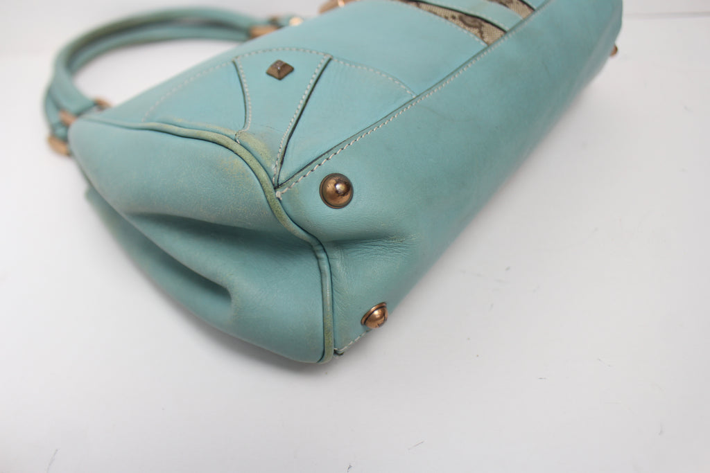 Gucci 'Jackie O' Turquoise Leather Hobo Bag